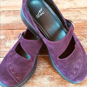 Dansko Fran Purple Mary Jane Clogs